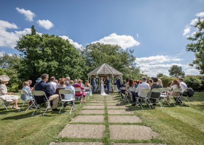 Outside ceremony at Rowhill Grange